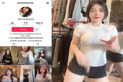 Tiktoker Lanhxinhyeu làm tình với anh chàng đến mức cậu nhỏ bị nát và bím trở nên hư hại.